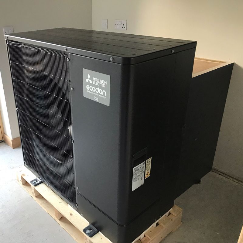 Heat Pump in Matt Black Wrap