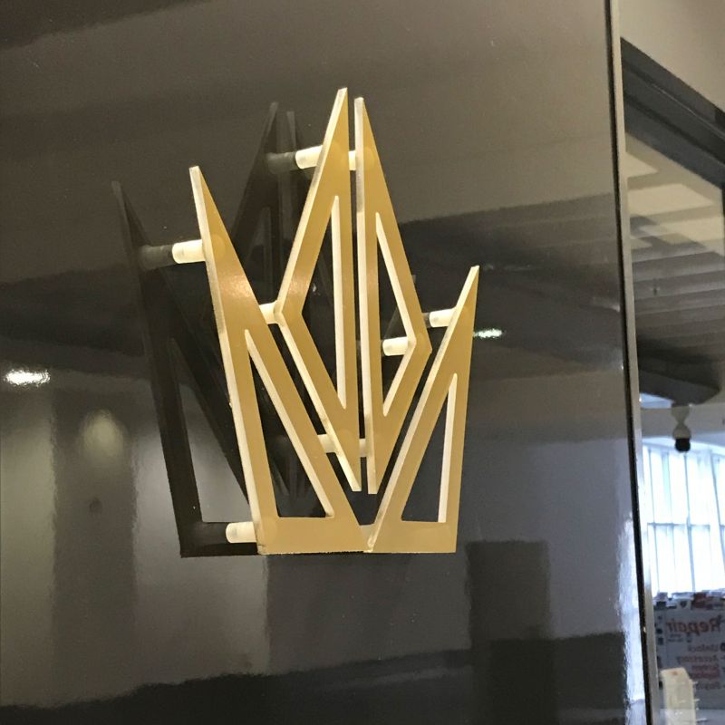 Gold Acryllic Cut-out Logo